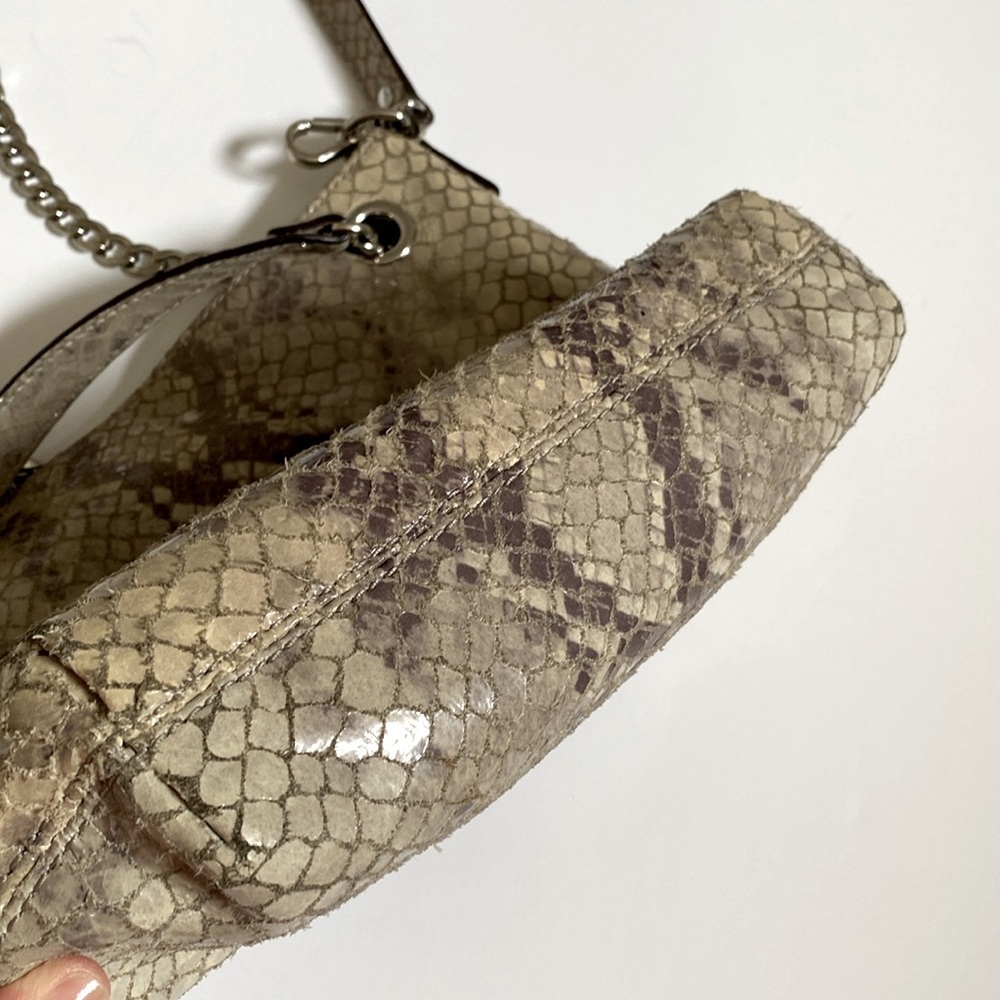 Michael Kors Bag Jet Set Chain Snakeskin Gather Shoulder Tote Crossbody Bag - Picture 8 of 14